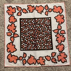 Vintage 1970s Retro Ben Goodman Polyester Scarf 26" Square